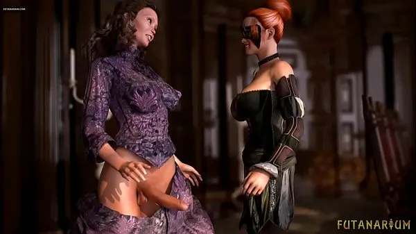 Taze Futanari 3D Fantasy: Dickgirls fuck each other and fill with cum their mouths and asses en iyi Videolar
