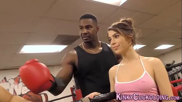 Fresh Domina cuckolds in boxing gym for cum best Videos