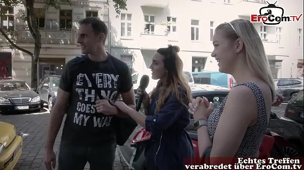 german reporter search guy and girl on street for real sexdate Video terbaik baharu