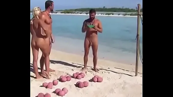 Fresh hot man on the beach best Videos