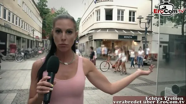 German milf pick up guy at street casting for fuck Video terbaik baru