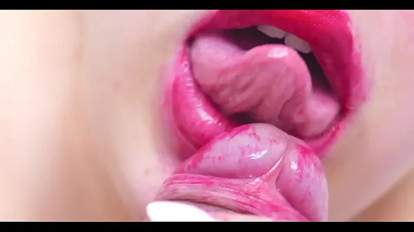 Fresh Slobbery and Juicy Blowjob with Red Lips POV best Videos