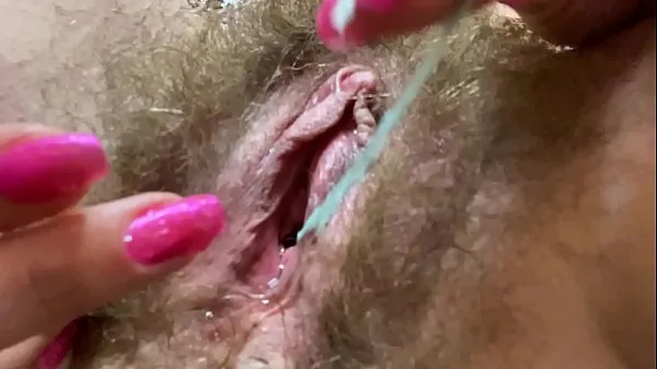 新鲜i came twice during my p. ! close up hairy pussy big clit t. dripping wet orgasm最好的视频
