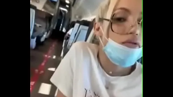 Nejnovější Blonde shows his cock on the plane nejlepší videa