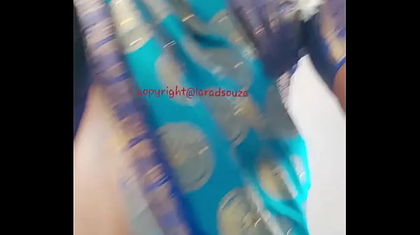 Nya Indian beautiful crossdresser model in blue saree bästa videoklipp