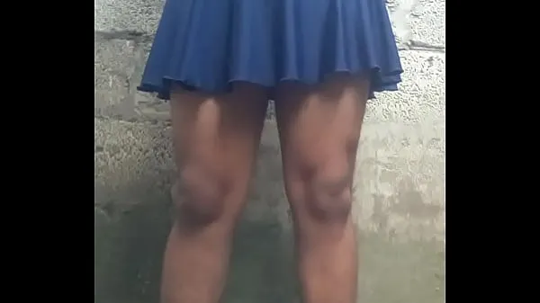 I love to wear a skirt playing with the wind and see my nevus panties Video terbaik baru