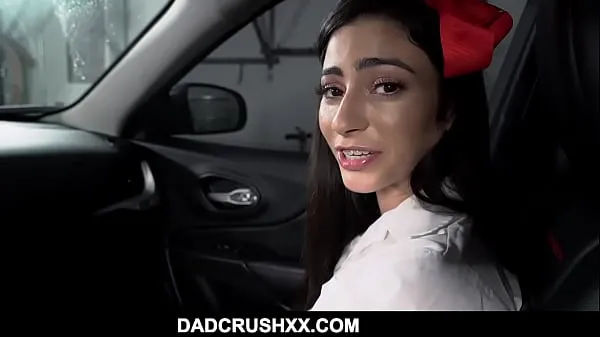 Fresh step Dad Lifts Up Teen Daughter's Skirt After class- Jasmine Vega best Videos