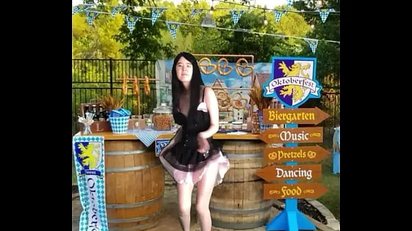 Taze Bavarian Oktoberfest for sexy Chinese teen Alexandria Wu en iyi Videolar