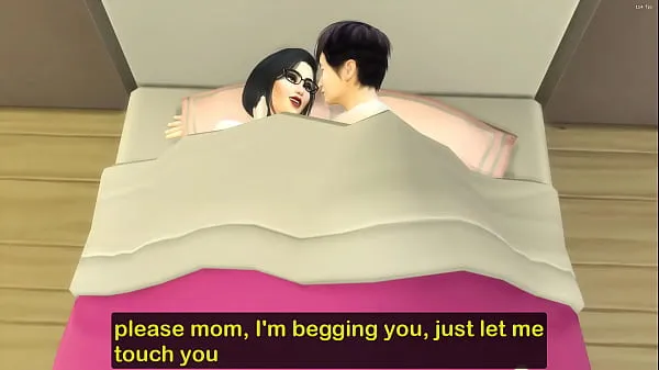 Japanese Step-mom and virgin step-son share the same bed at the hotel room on a business trip Video terbaik baharu
