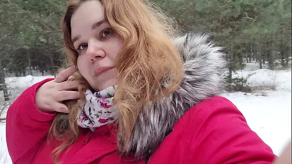 Nya Cum in the mouth and on the tits of a redheaded slut in the woods bästa videoklipp