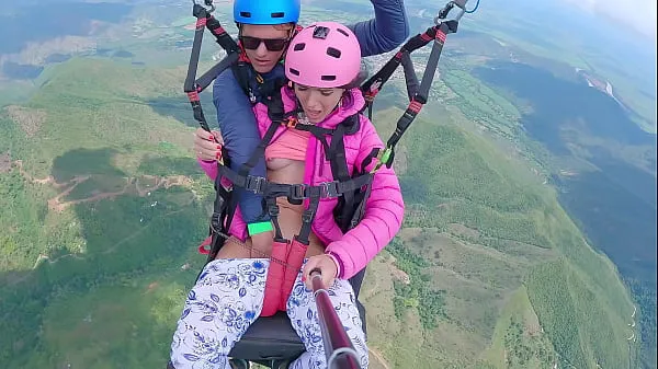 Wet Pussy SQUIRTING IN THE SKY 2200m High In The Clouds while PARAGLIDING Video hay nhất mới