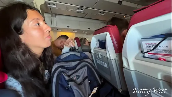 Risky extreme public blowjob on Plane Video terbaik baharu