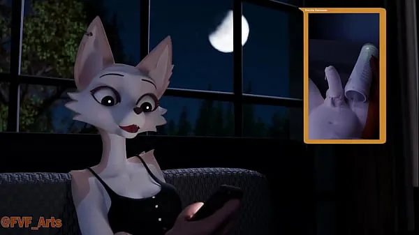 Nya Furry Fox jerking off with his new toy - Foxdee bästa videoklipp